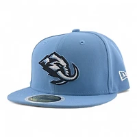 Youth Utah Mammoth Mountain Blue Primary Logo New Era 59FIFTY Fitted Hat