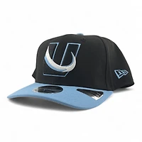 Utah Mammoth Black and Mountain Blue "U" Tusk Logo New Era 9SEVENTY Stretch-Snap Hat