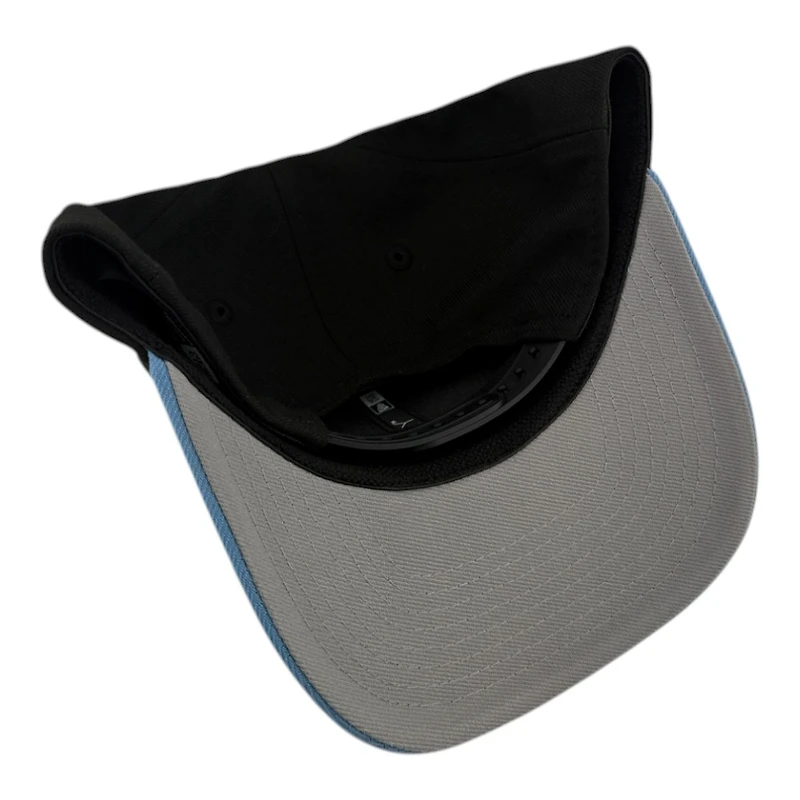 Utah Mammoth Black and Mountain Blue "U" Tusk Logo New Era 9SEVENTY Stretch-Snap Hat