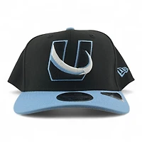 Utah Mammoth Black and Mountain Blue "U" Tusk Logo New Era 9SEVENTY Stretch-Snap Hat
