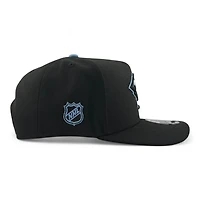 Utah Mammoth Black Primary Logo NHL Patch Grey UV New Era 9FIFTY A-Frame Snapback Hat