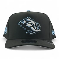 Utah Mammoth Black Primary Logo NHL Patch Grey UV New Era 9FIFTY A-Frame Snapback Hat