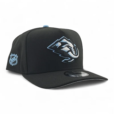 Utah Mammoth Black Primary Logo NHL Patch Grey UV New Era 9FIFTY A-Frame Snapback Hat