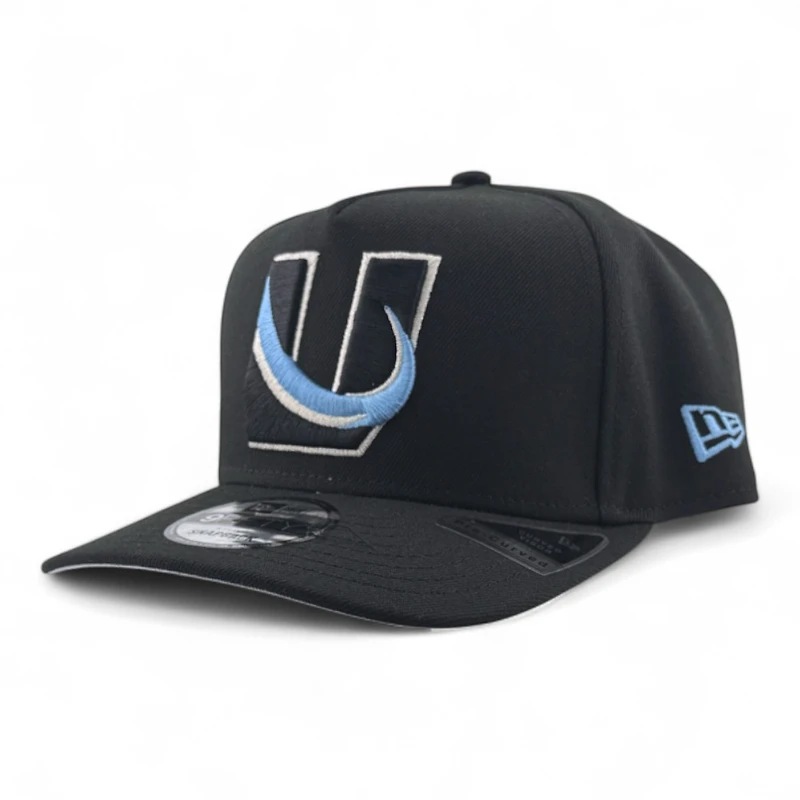 Utah Mammoth Black "U" Tusk Logo Mammoth Patch Grey UV New Era 9FIFTY A-Frame Snapback Hat