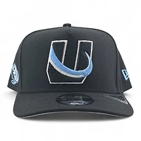 Utah Mammoth Black "U" Tusk Logo Mammoth Patch Grey UV New Era 9FIFTY A-Frame Snapback Hat