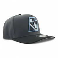 Utah Mammoth Graphite and Black State Logo Grey UV New Era 9FIFTY A-Frame Snapback Hat
