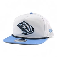 Utah Mammoth White and Mountain Blue NHL Patch New Era Rope Golfer Snapback Hat