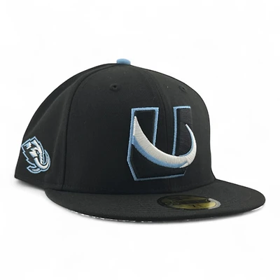 Utah Mammoth Black "U" Tusk Logo Patch Grey UV New Era 59FIFTY Fitted Hat