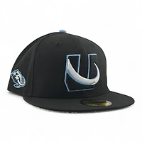 Utah Mammoth Black "U" Tusk Logo Patch Grey UV New Era 59FIFTY Fitted Hat