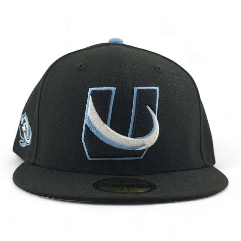 Utah Mammoth Black "U" Tusk Logo Patch Grey UV New Era 59FIFTY Fitted Hat