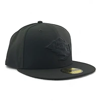 Utah Mammoth Black on Primary Logo Grey UV New Era 59FIFTY Fitted Hat