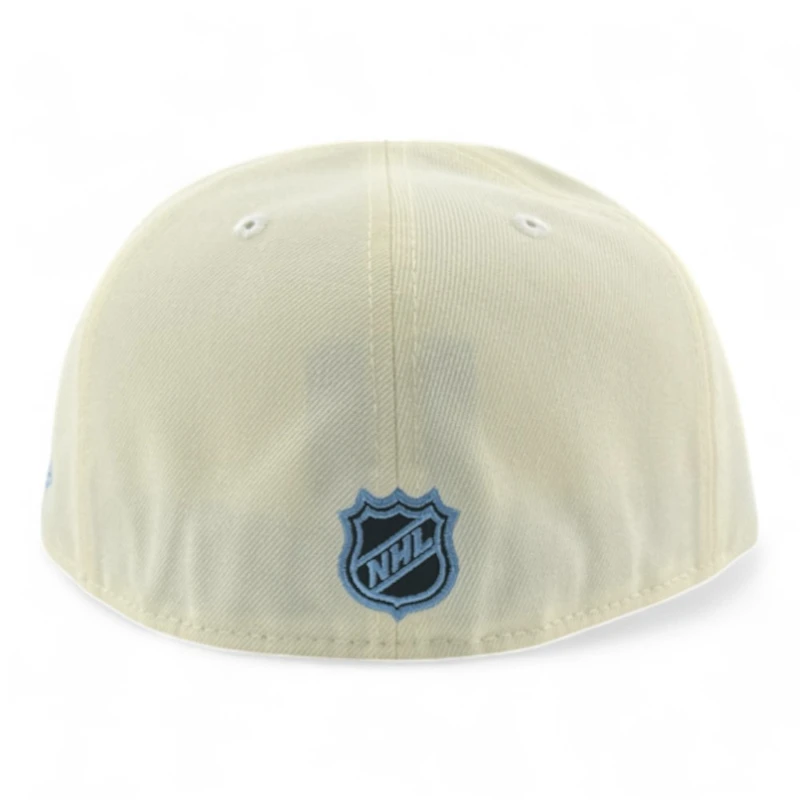 Utah Mammoth Chrome and Black Primary Logo Green UV New Era 59FIFTY Fitted Hat