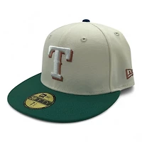 Texas Rangers Chrome and Emerald Green 2023 World Series Patch Gray UV New Era 59FIFTY Fitted Hat