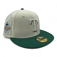 Texas Rangers Chrome and Emerald Green 2023 World Series Patch Gray UV New Era 59FIFTY Fitted Hat
