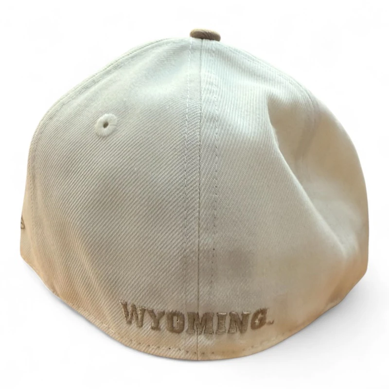 Wyoming Cowboys Chrome and Khaki Light Blue UV NCAA New Era 59FIFTY Fitted Hat