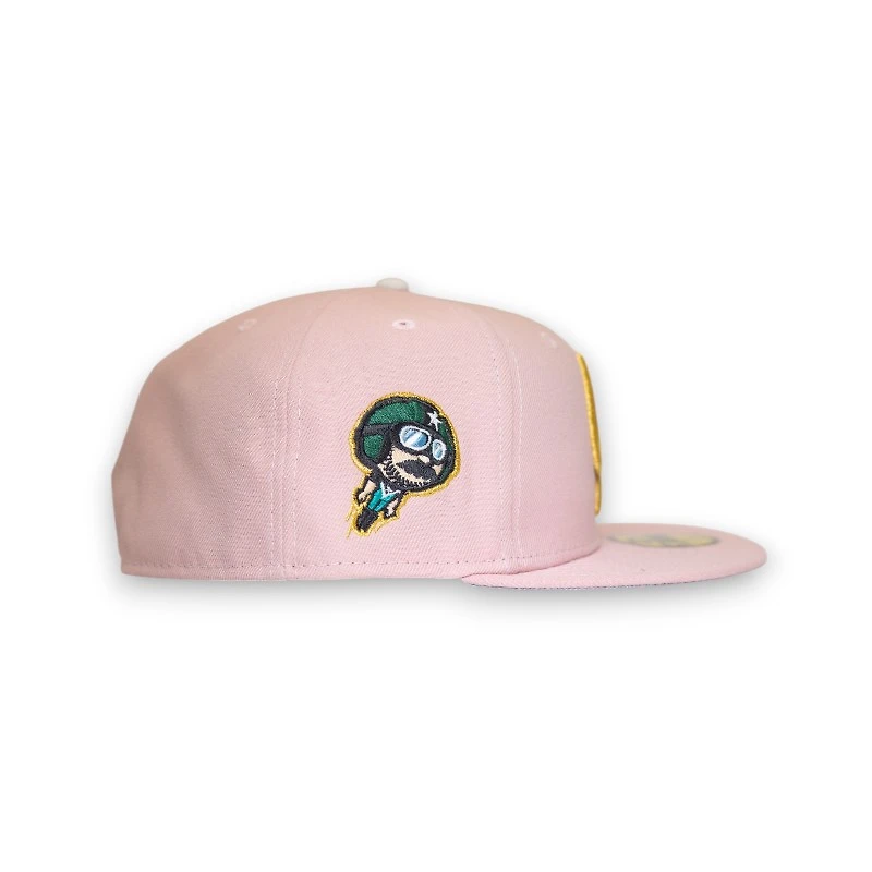 Kannapolis Cannon Ballers Pink Rouge Leon the Lab Grey UV New Era 59FIFTY Fitted Hat