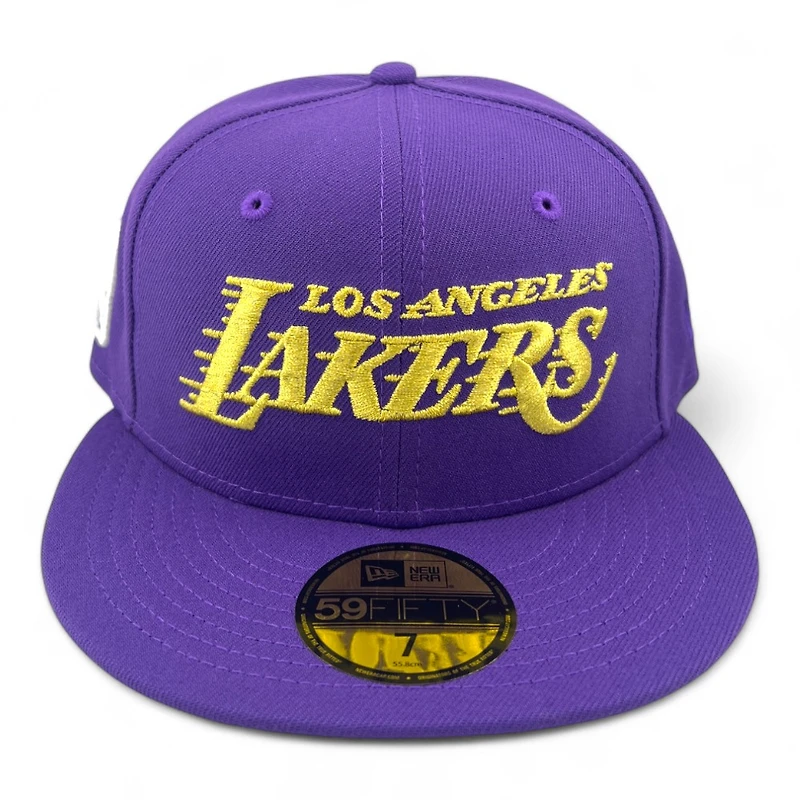 Los Angeles Lakers Purple Retroscript 2.0 Grey UV NBA New Era 59FIFTY Fitted Hat