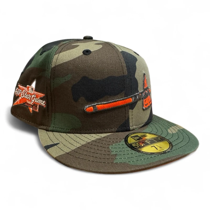 Atlanta Braves Camo 2025 All Star Game Patch Orange UV New Era 59FIFTY Fitted Hat