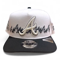 Atlanta Braves White and Black 2021 World Series Patch New Era 9FIFTY A-Frame Snapback Hat