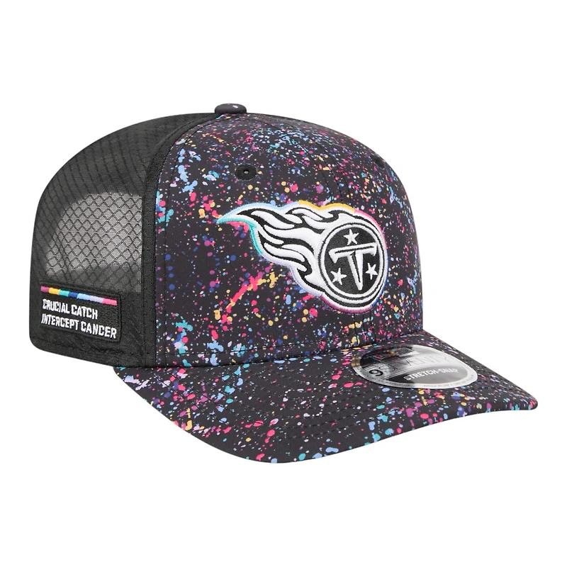 Tennessee Titans 2025 NFL Crucial Catch Trucker Mesh New Era 9SEVENTY Snapback Hat
