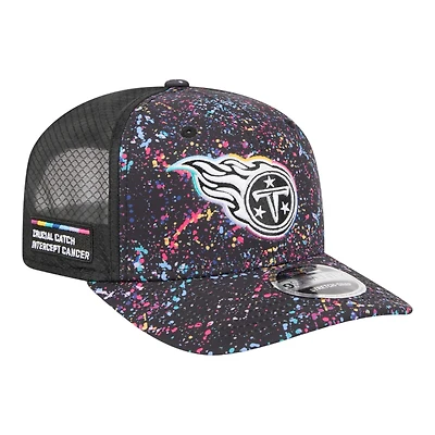 Tennessee Titans 2025 NFL Crucial Catch Trucker Mesh New Era 9SEVENTY Snapback Hat