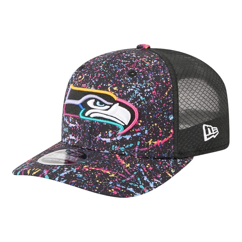 Seattle Seahawks 2025 NFL Crucial Catch Trucker Mesh New Era 9SEVENTY Snapback Hat