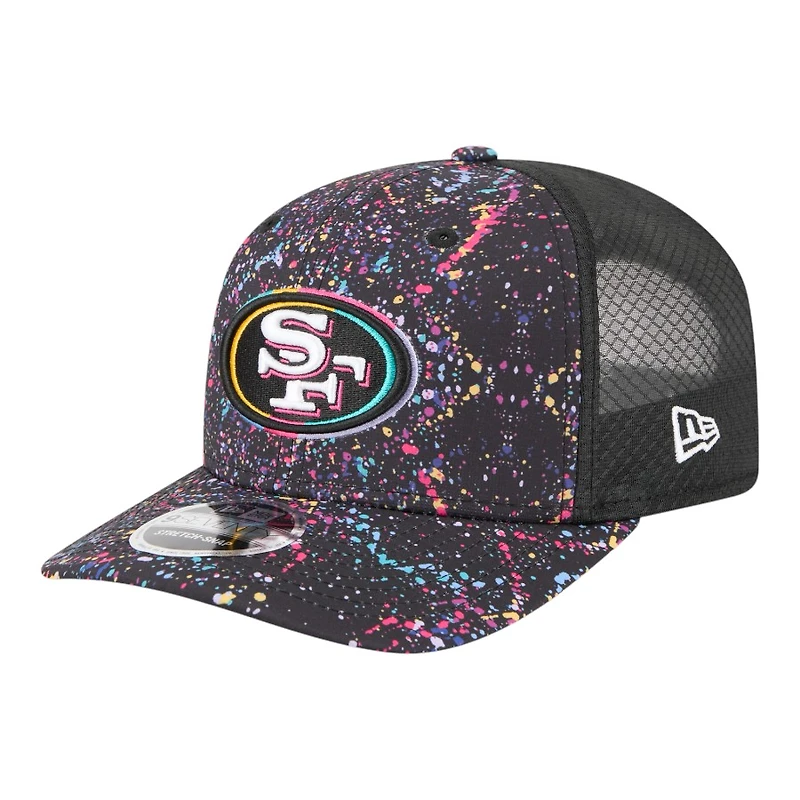 San Francisco 49ers 2025 NFL Crucial Catch Trucker Mesh New Era 9SEVENTY Snapback Hat
