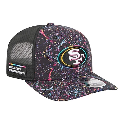 San Francisco 49ers 2025 NFL Crucial Catch Trucker Mesh New Era 9SEVENTY Snapback Hat