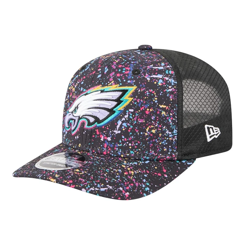 Philadelphia Eagles 2025 NFL Crucial Catch Trucker Mesh New Era 9SEVENTY Snapback Hat