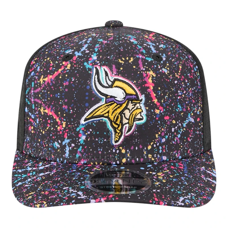 Minnesota Vikings 2025 NFL Crucial Catch Trucker Mesh New Era 9SEVENTY Snapback Hat