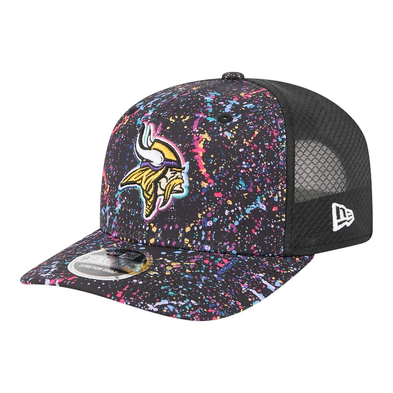 Minnesota Vikings 2025 NFL Crucial Catch Trucker Mesh New Era 9SEVENTY Snapback Hat