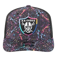 Las Vegas Raiders 2025 NFL Crucial Catch Trucker Mesh New Era 9SEVENTY Snapback Hat