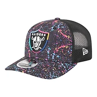 Las Vegas Raiders 2025 NFL Crucial Catch Trucker Mesh New Era 9SEVENTY Snapback Hat