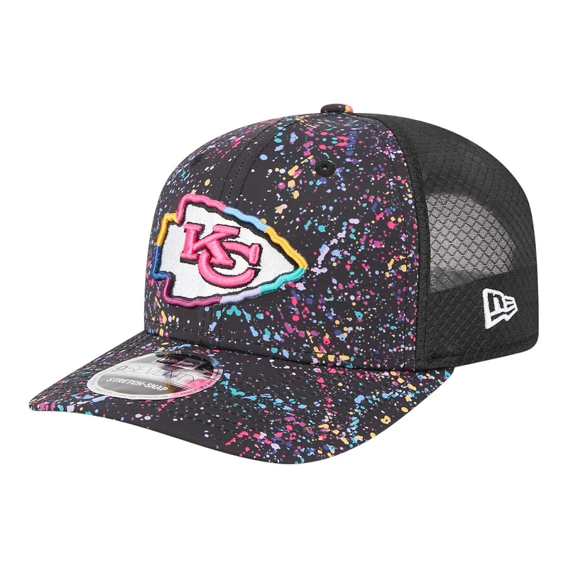 Kansas City Chiefs 2025 NFL Crucial Catch Trucker Mesh New Era 9SEVENTY Snapback Hat