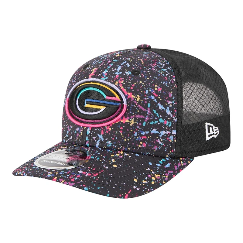 Green Bay Packers 2025 NFL Crucial Catch Trucker Mesh New Era 9SEVENTY Snapback Hat