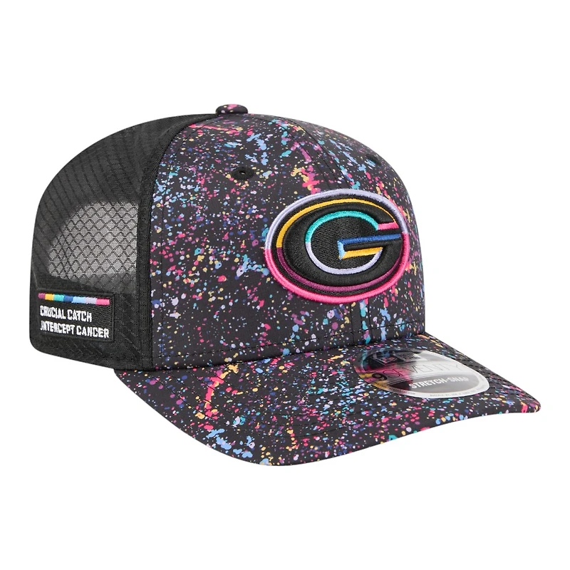 Green Bay Packers 2025 NFL Crucial Catch Trucker Mesh New Era 9SEVENTY Snapback Hat