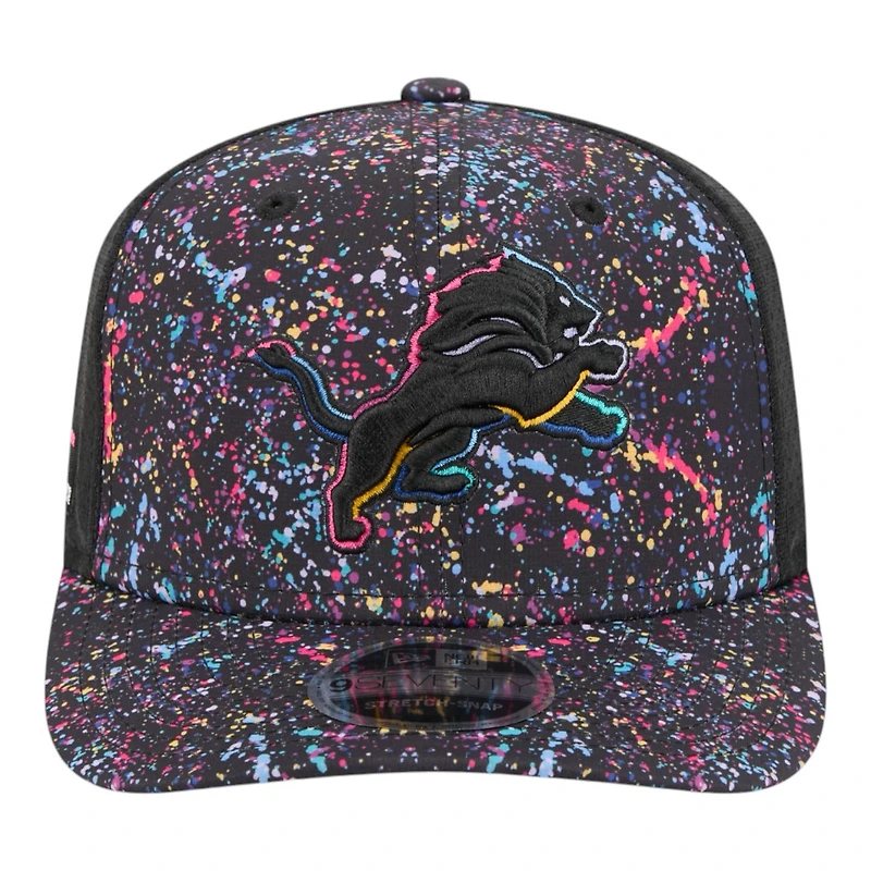 Detroit Lions 2025 NFL Crucial Catch Trucker Mesh New Era 9SEVENTY Snapback Hat