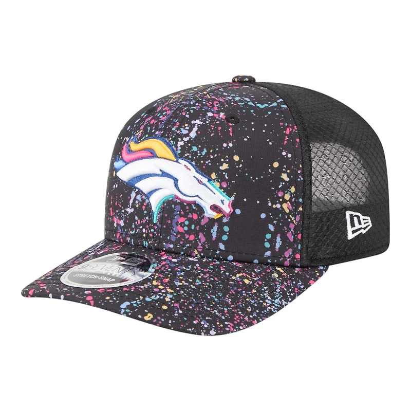 Denver Broncos 2025 NFL Crucial Catch Trucker Mesh New Era 9SEVENTY Snapback Hat