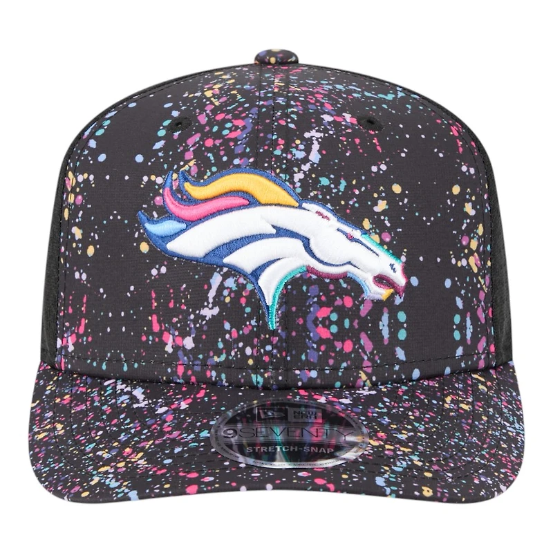 Denver Broncos 2025 NFL Crucial Catch Trucker Mesh New Era 9SEVENTY Snapback Hat