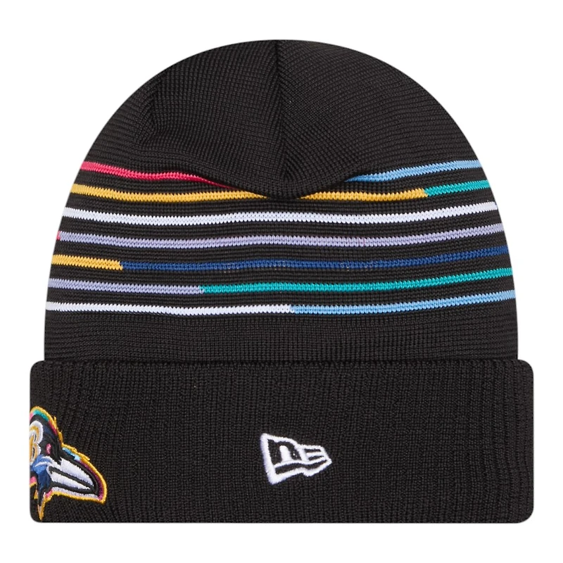 Baltimore Ravens 2025 NFL Crucial Catch New Era Cuffed Knit Beanie Hat