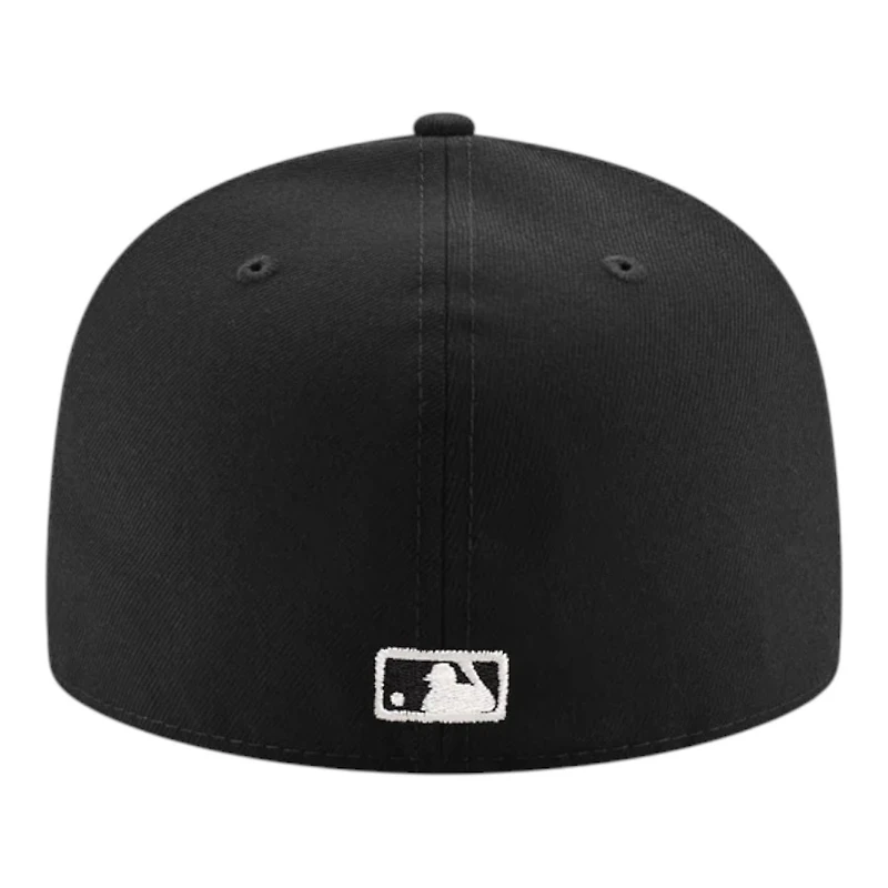 San Diego Padres Black and White Basic New Era 59FIFTY Fitted Hat