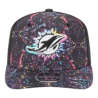Miami Dolphins 2025 NFL Crucial Catch Trucker Mesh New Era 9SEVENTY Snapback Hat