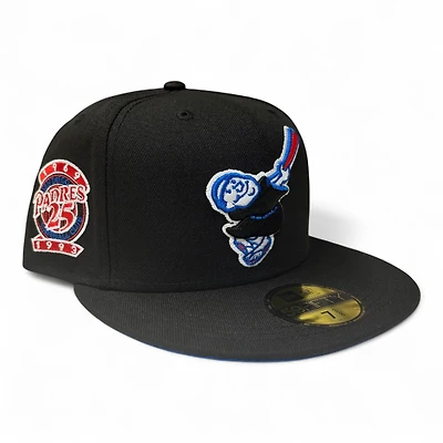 San Diego Padres Black 25 Years Patch Royal Blue UV New Era 59Fifty Fitted Hat