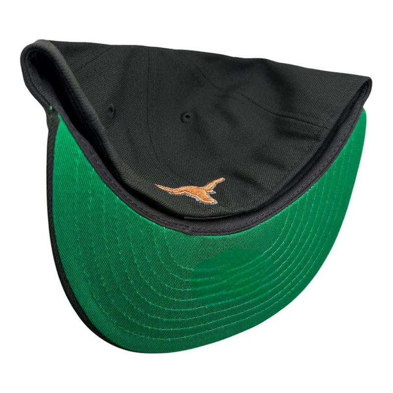 Texas Longhorns Black Script with Green UV New Era 59FIFTY Fitted Hat