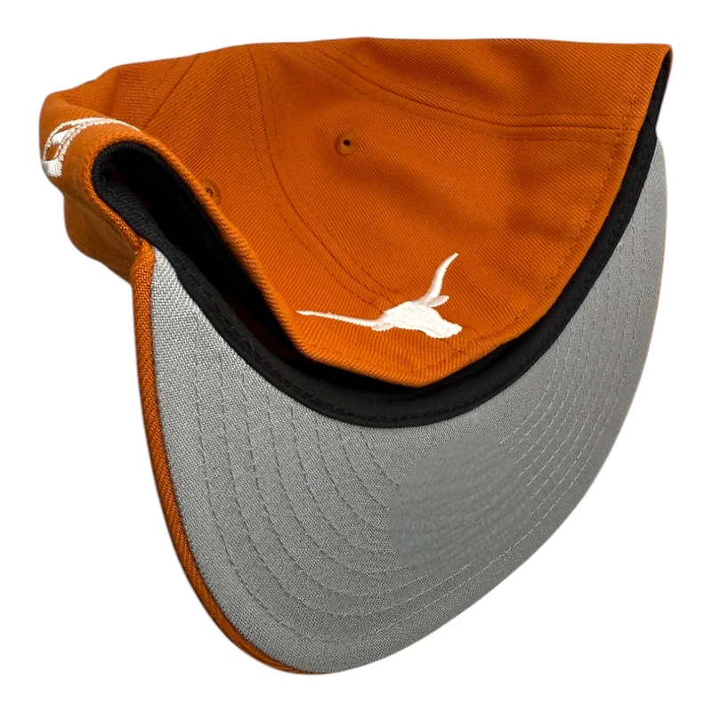 Texas Longhorns Burnt Orange Script Gray UV New Era 59FIFTY Fitted Hat