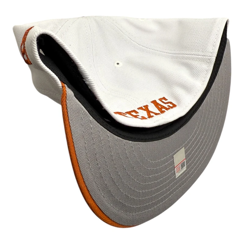 Texas Longhorns White and Burnt Orange Gray UV New Era 59FIFTY Fitted Hat