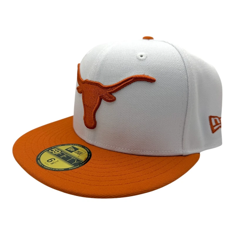 Texas Longhorns White and Burnt Orange Gray UV New Era 59FIFTY Fitted Hat