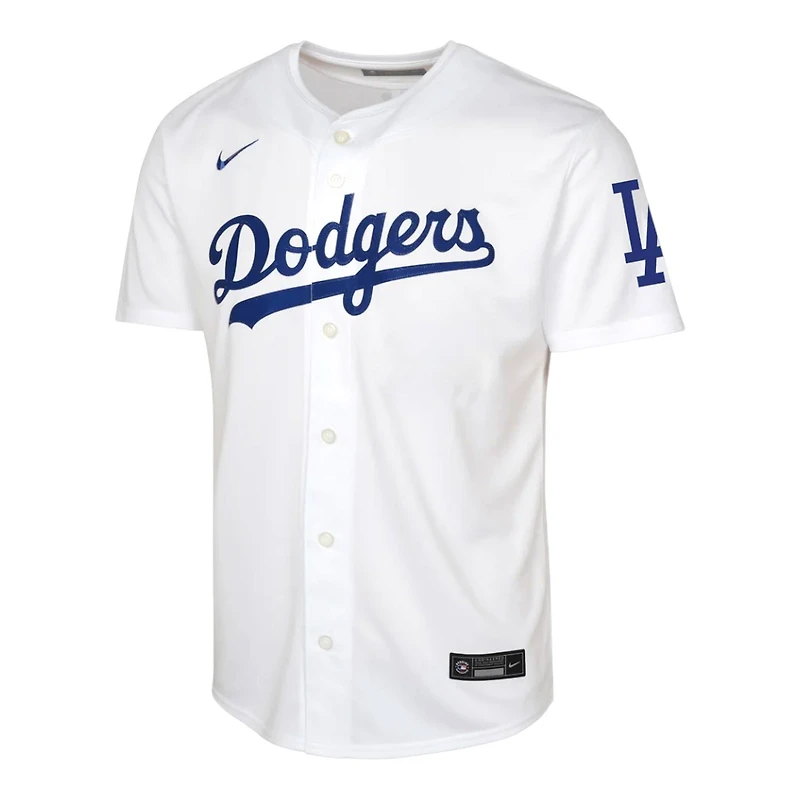 Youth Los Angeles Dodgers White Home Blank Nike Limited Jersey