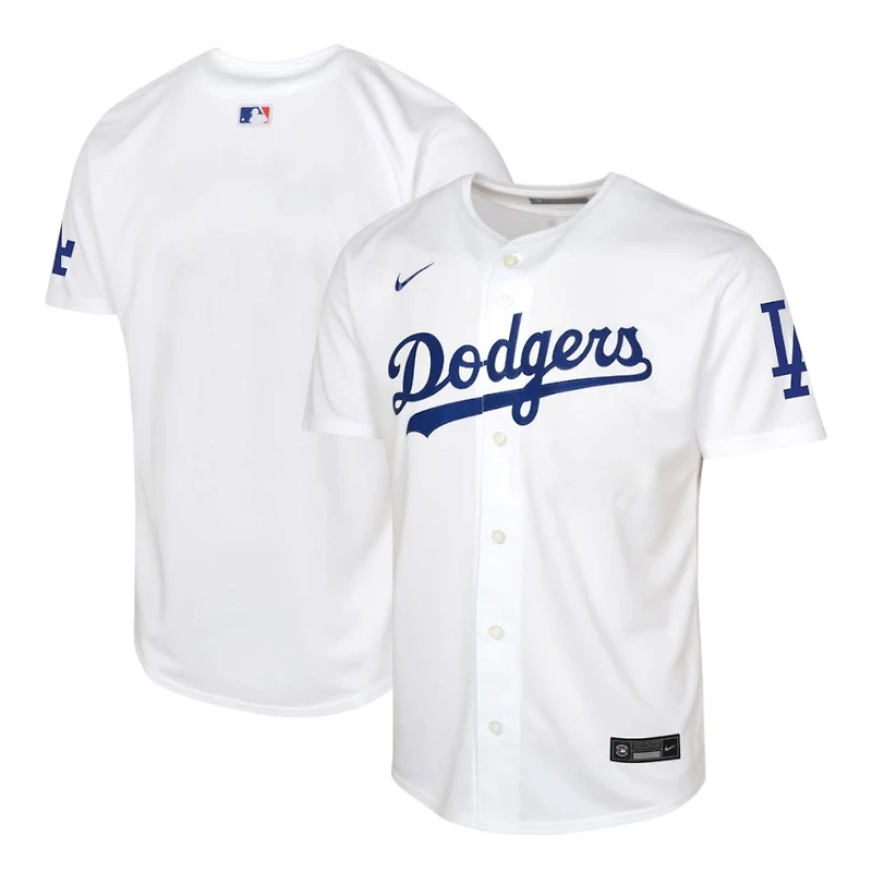 Youth Los Angeles Dodgers White Home Blank Nike Limited Jersey