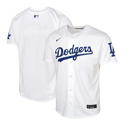 Youth Los Angeles Dodgers White Home Blank Nike Limited Jersey